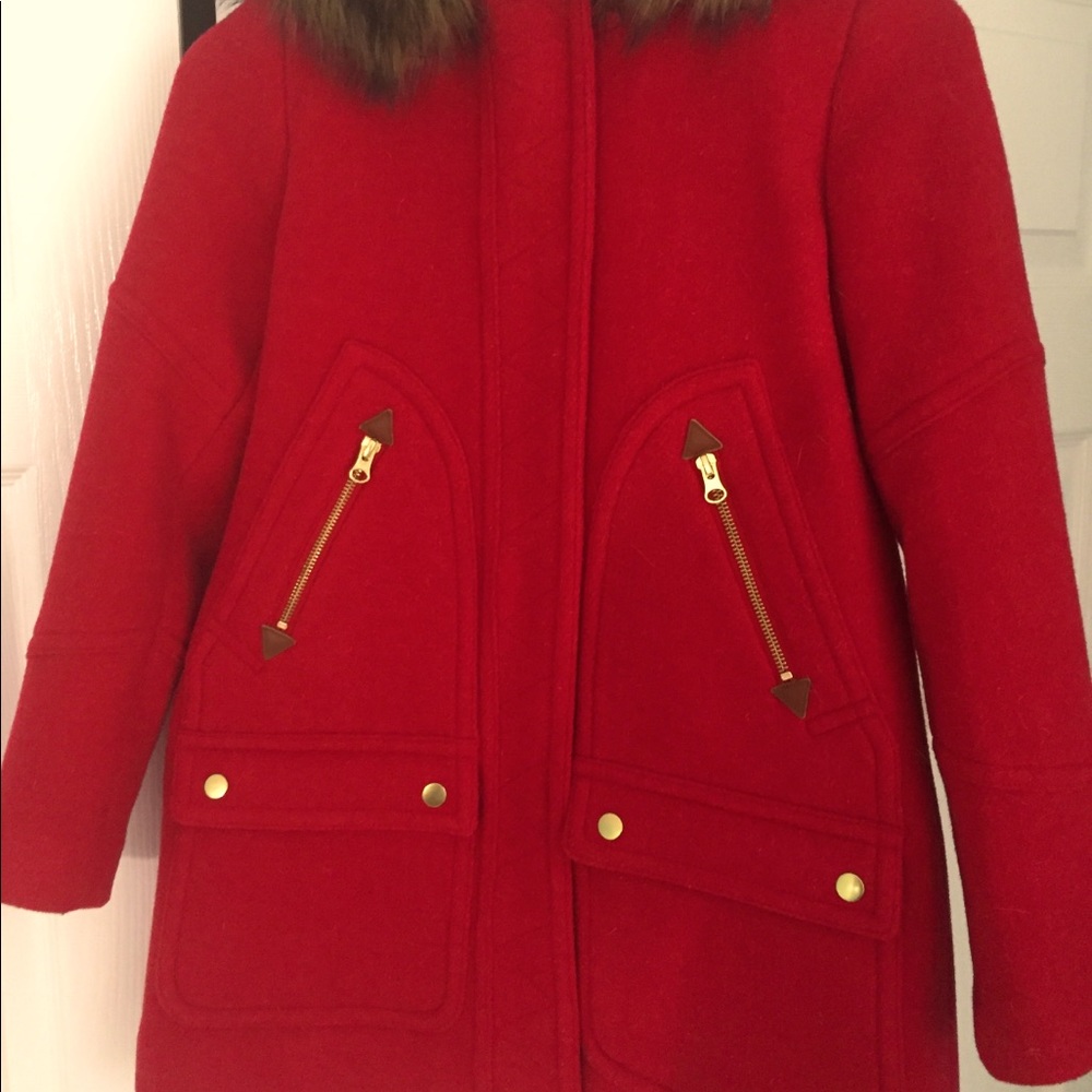 J Crew wool stadium coat NWT